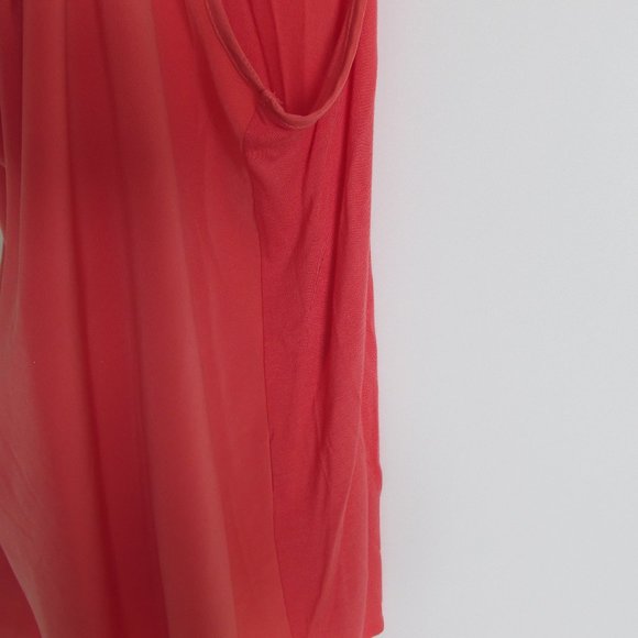 Only Coral Soft Poly/Viscose Cowl/Drapy Sleeveless Tank Top Sz 36 / Sz 6 - Picture 2 of 9
